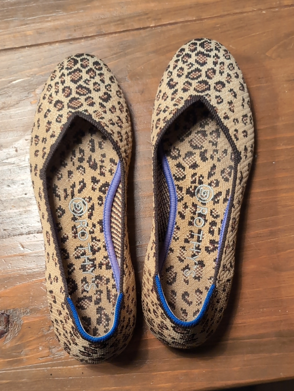 Rothys Women's Cheetah Print Eco Friendly Ballet Flats Made With Plastic Bottles